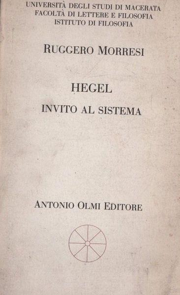 Hegel. Invito al sistema - Filippo Morresi - copertina