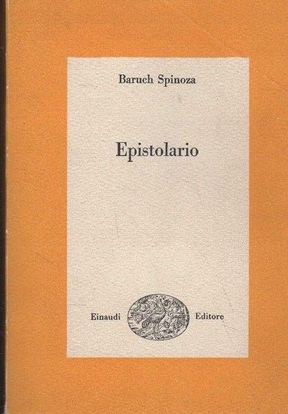 Epistolario - Baruch Spinoza - copertina