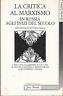 La critica al marxismo in Russia agli inizi del secolo - copertina