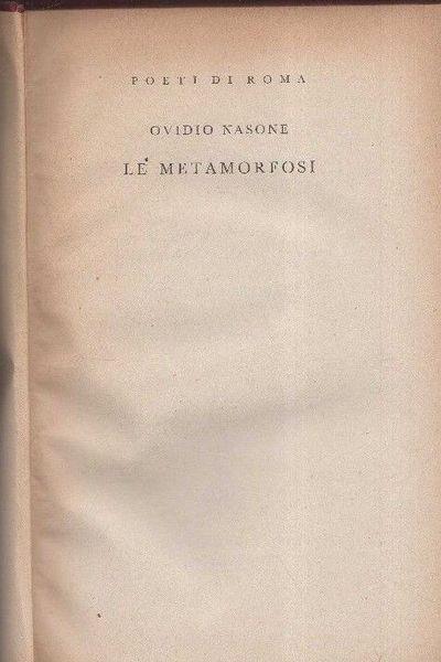 Le metamorfosi. Vol.1 - P. Nasone Ovidio - copertina