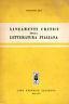 Lineamenti critici della letteratura italiana - Giovanni Fici - copertina