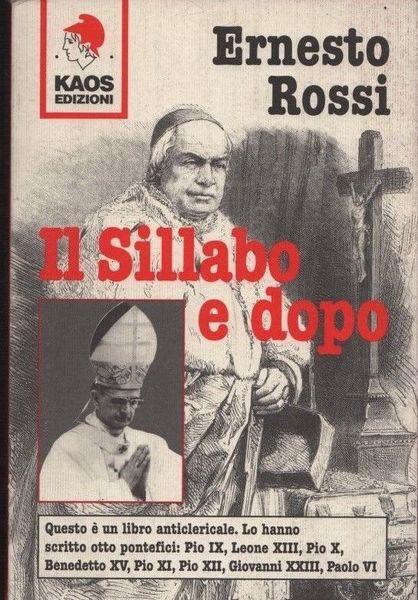 Il Sillabo e dopo - Rossi - copertina