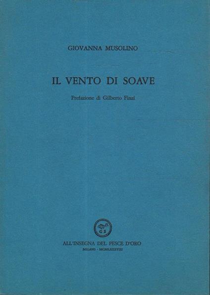 Il vento di soave - G. Musolino - copertina