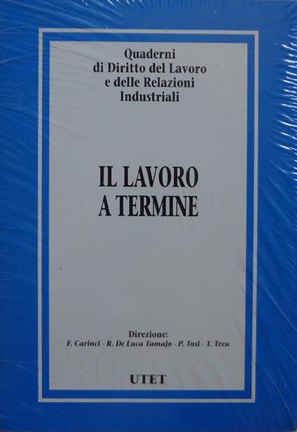 Il lavoro a termine - copertina