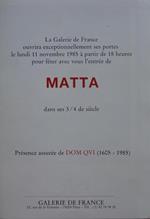 Matta. Dans Ses 3/4 Siécle