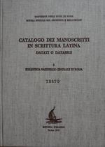 Catalogo dei manoscritti in scrittura latina datati o databili