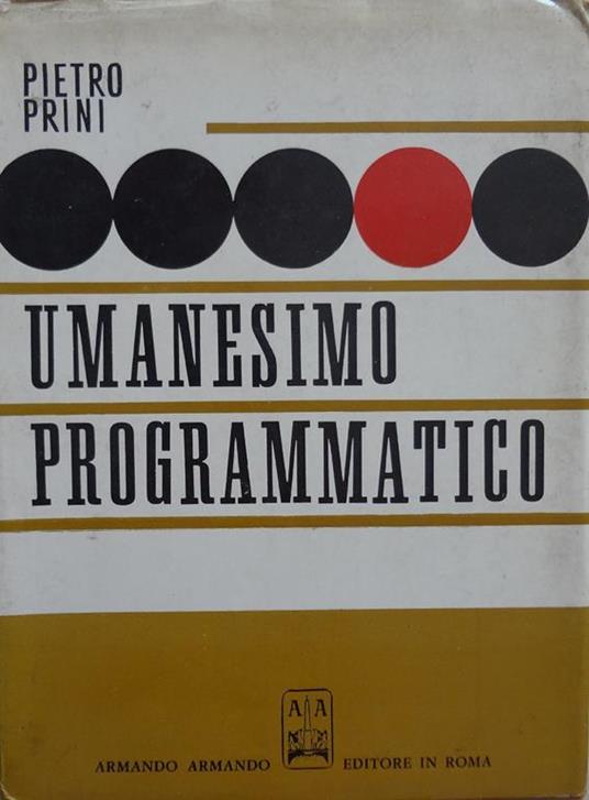 Umanesimo programmatico - P. Prini - copertina