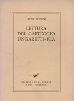 Lettura del Carteggio Ungaretti - Pea