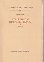 Studi minori di storia antica IV saggi vari