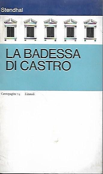 La badessa di Castro - Stendhal - copertina