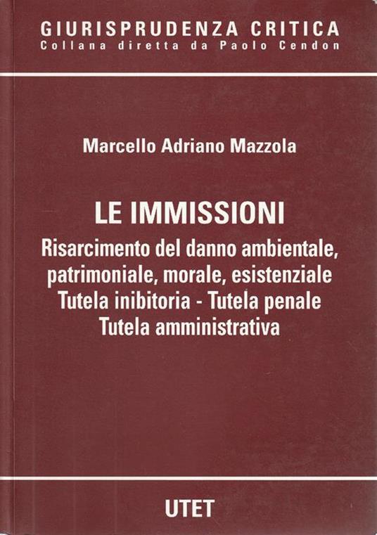 Le immissioni - Marcello Adriano Mazzola - copertina