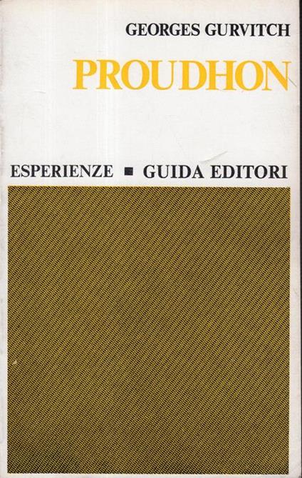 Proudhon - Georges Gurvitch - copertina