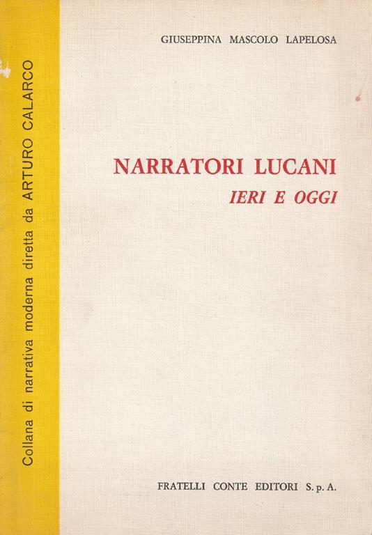 Narratori lucani ieri e oggi - copertina