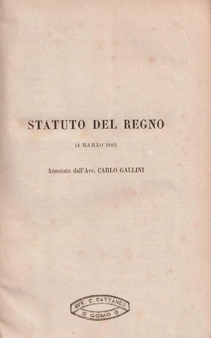 Raccolta delle leggi speciali e convenzioni internazionali del regno d'italia. Prima serie Volume 1 - Pacifico Mazzoni - copertina