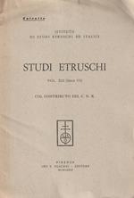 Studi Etruschi Vol. XVI (Serie III) col contributo del C.N.R