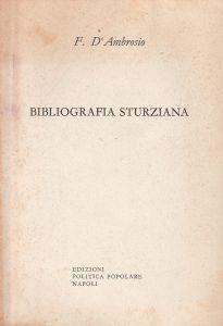 Bibliografia sturziana - F. Dambrosio - copertina