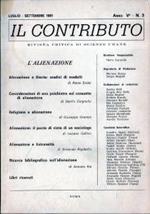 L' alienazione. Il Contributo, Rivista critica di scienze umane. Anno V - n.3 (1981)