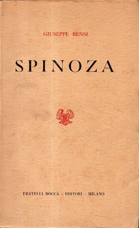 Spinoza - Giuseppe Rensi - copertina