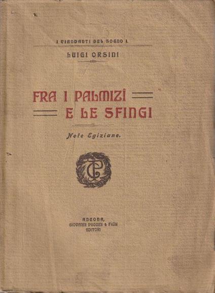 Fra i palmizi e le sfingi. Note Egiziane - copertina