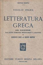 Letteratura greca 26° edzione con nuove modificazioni e aggiunte di Domenico Bassi ed Emidio Martini