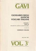 Gavi Glossario Degli Antichi Volgari Italiani - Volume 3 Parte Iii - Segmento 