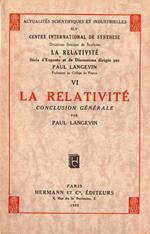 La Relativité: Conclusion Générale