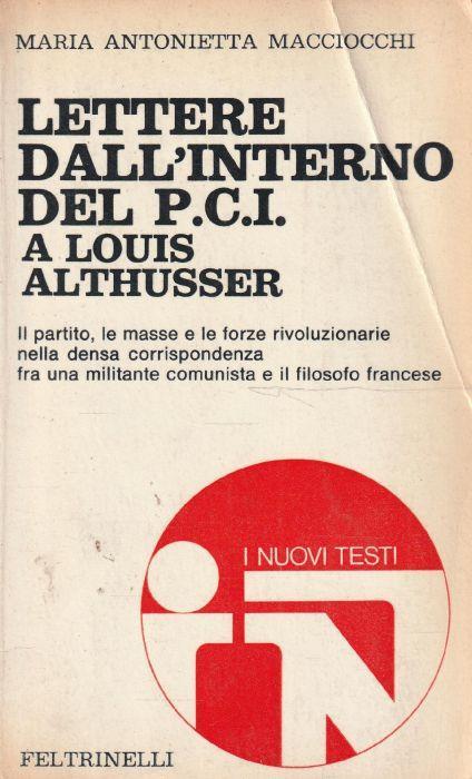 Lettere dall'interno del P.C.I. a Louis Althusser - copertina