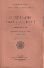 Benedetto Croce. La letteratura della nuova Italia: saggi critici. Volume quarto