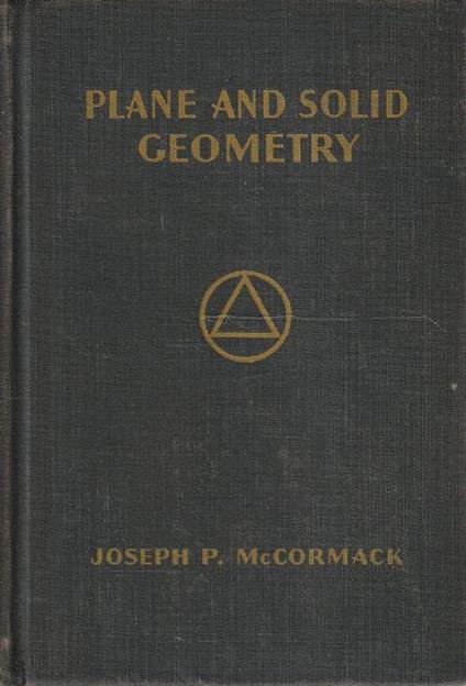 Plane and solid geometry - Joseph Mccormick - copertina