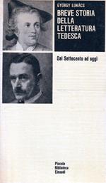 Breve storia della letteratura tedesca. Dal Settecento ad oggi