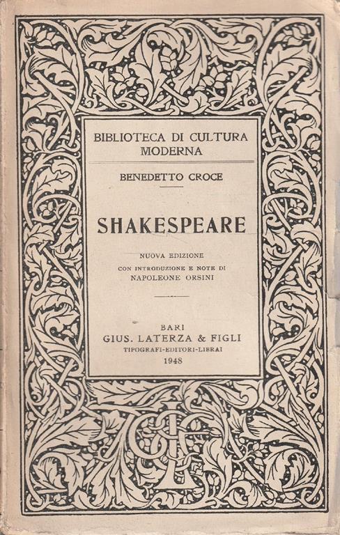 Shakespeare di Benedetto Croce - Benedetto Croce - copertina