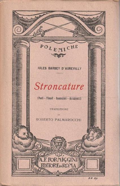 Stroncature (Poeti-Filosofi-Romanzieri-Accademici) - Jules-Amédée Barbey d'Aurevilly - copertina