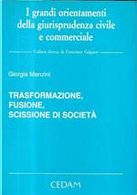 Trasformazione, fusione, scissione di societa