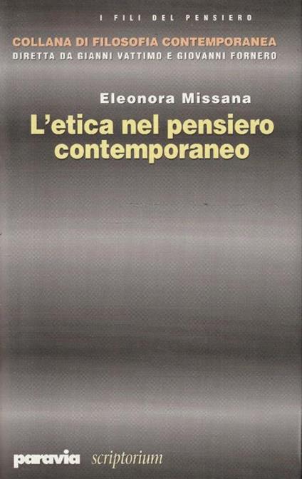 L' etica nel pensiero contemporaneo - copertina