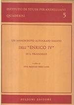 Un manoscritto autografo inedito dell'Enrico IV di L. Pirandello