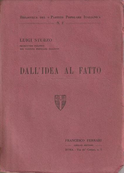 Dall'idea al fatto di Luigi Sturzo - copertina