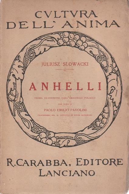 Anhelli - Juliusz Slowacki - copertina