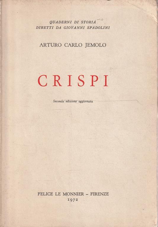 Crispi - Arturo Carlo Jemolo - copertina