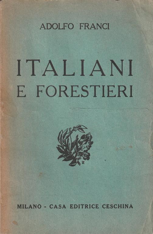 Italiani e forestieri - Adolfo Franci - copertina