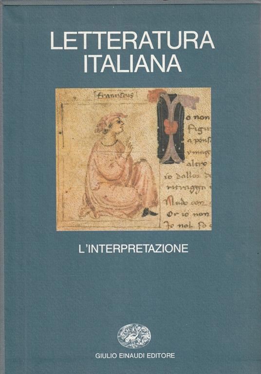 Letteratura italiana Volume 4 L'interpretazione - copertina