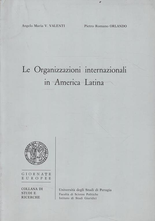 Le Organizzazioni internazionali in America Latina - Valentina V. - copertina