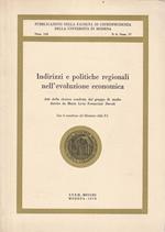 Indirizzi e politiche regionali nell'evoluzione economica