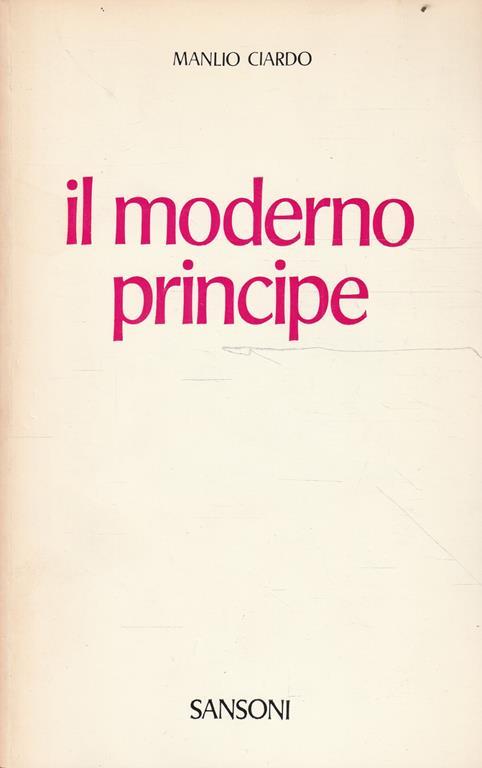 Il moderno principe di Manlio Ciardo - copertina