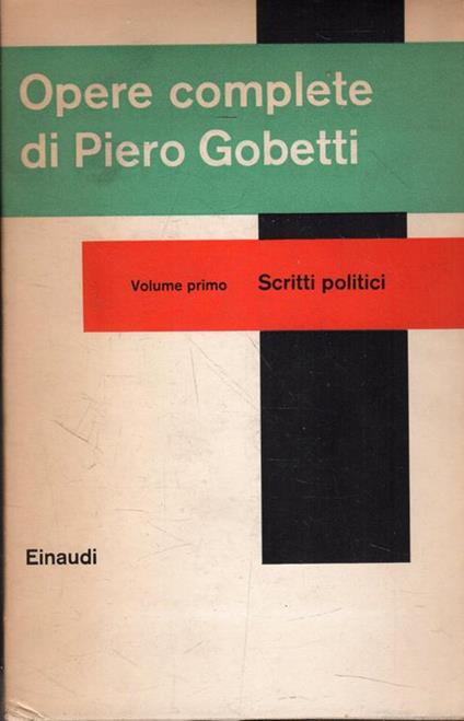 Opere complete : Scritti politici - copertina