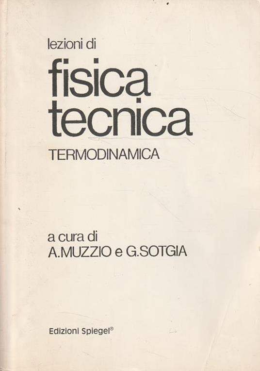 Lezioni di fisica tecnica : termodinamica - copertina