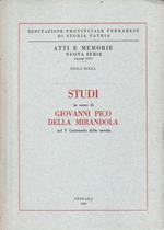 Deputazione Provinciale Ferrarese di Storia Patria. Atti e Memorie - Nuova serie Vol. XXVI Studi in onore di Giovanni Pico Della Mirandola nel V Centenario della nascita