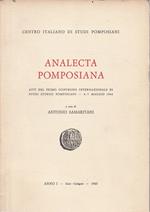 Analecta Pomposiana - Atti del Primo Convegno Internazionale di Studi Pomposiani - 6-7 maggio 1964