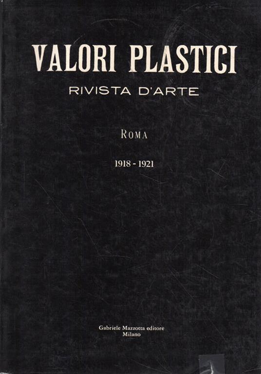 Valori plastici : rivista d'arte 1918 - 1921 - copertina