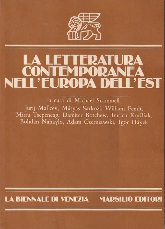 La letteratura contemporanea nell'Europa dell'Est - copertina