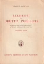 Elementi di Diritto Pubblico, premessa una parte introduttiva 